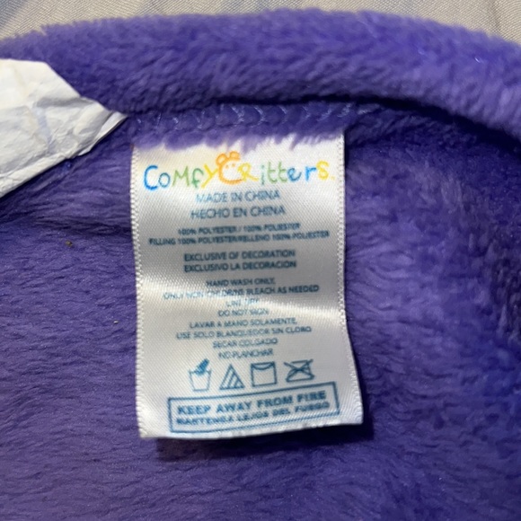 Kids comfy critters purple unicorn hooded blanket - Picture 4 of 7